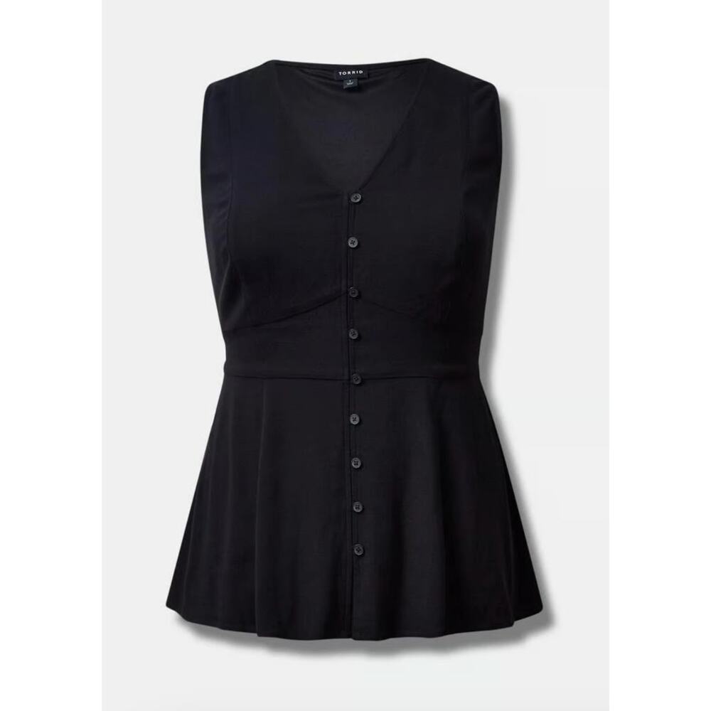 TORRID Rayon Slub Button Up top With Waist Plus 4X - Picture 4 of 4